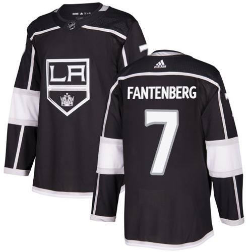 Adidas Men Los Angeles Kings #7 Oscar Fantenberg Black Home Authentic Stitched NHL Jersey->los angeles kings->NHL Jersey